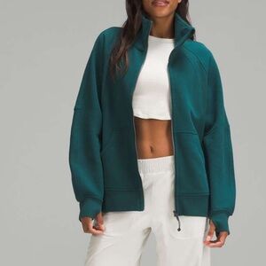Lululemon Scuba Oversized Funnel Neck Full Zip M/L Storm Teal